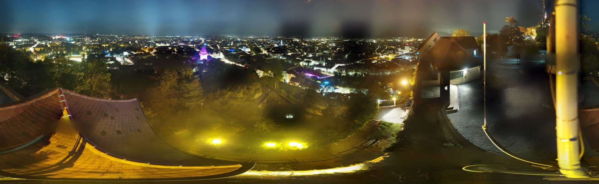 Archiv Foto Webcam Graz: Panorama vom Schlossberg