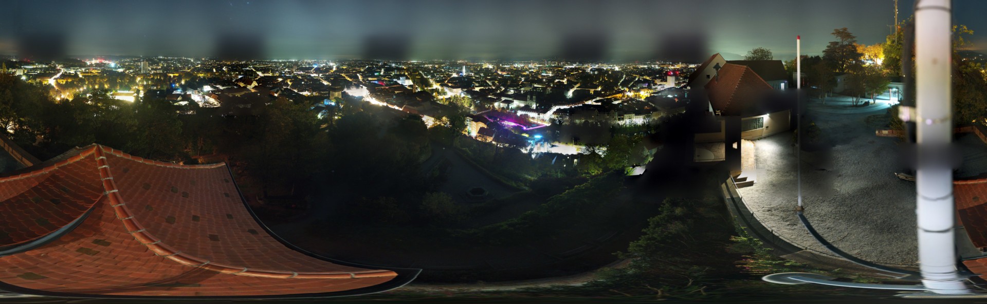 Archiv Foto Webcam Graz: Panorama vom Schlossberg
