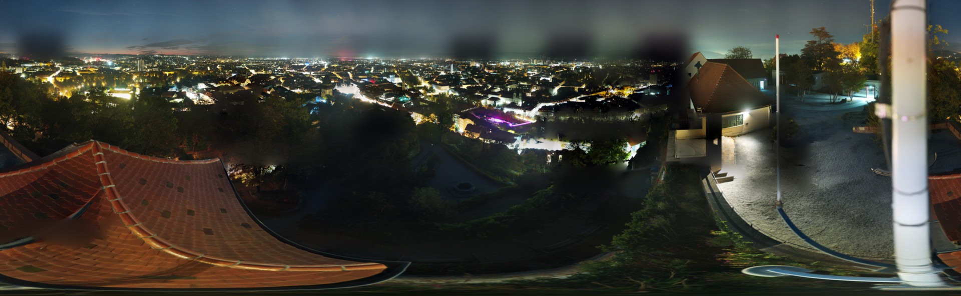 Archiv Foto Webcam Graz: Panorama vom Schlossberg