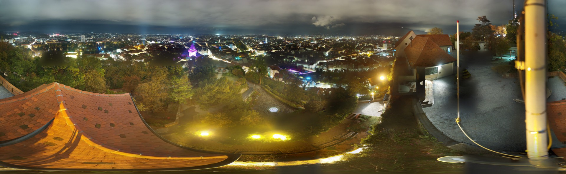Archiv Foto Webcam Graz: Panorama vom Schlossberg