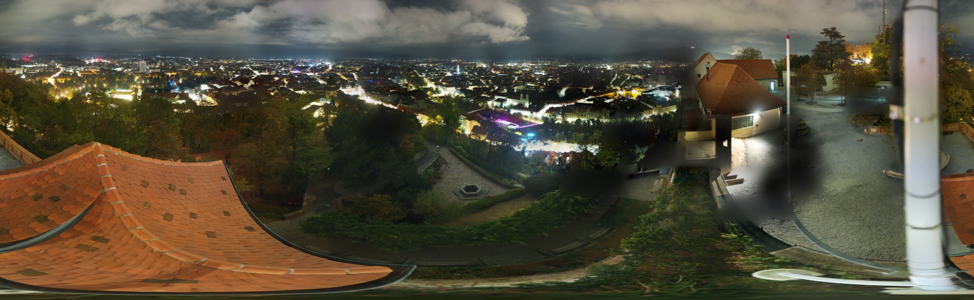 Archiv Foto Webcam Graz: Panorama vom Schlossberg