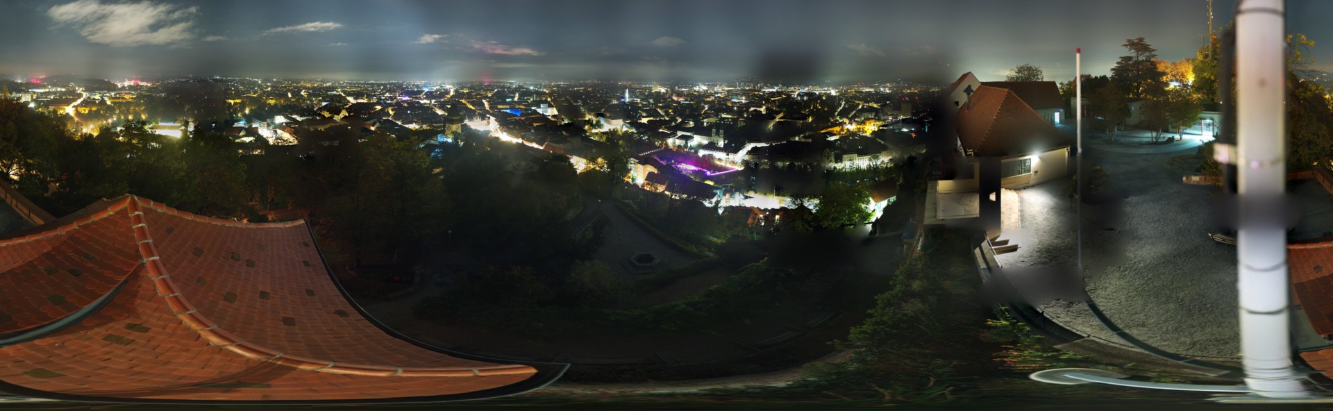 Archiv Foto Webcam Graz: Panorama vom Schlossberg