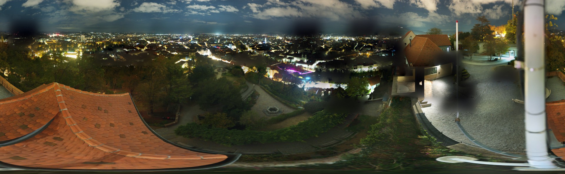 Archiv Foto Webcam Graz: Panorama vom Schlossberg