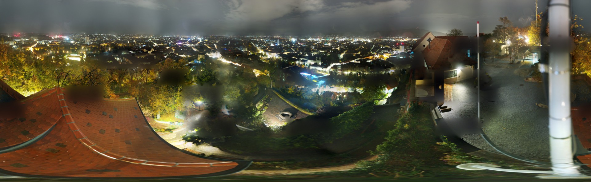 Archiv Foto Webcam Graz: Panorama vom Schlossberg