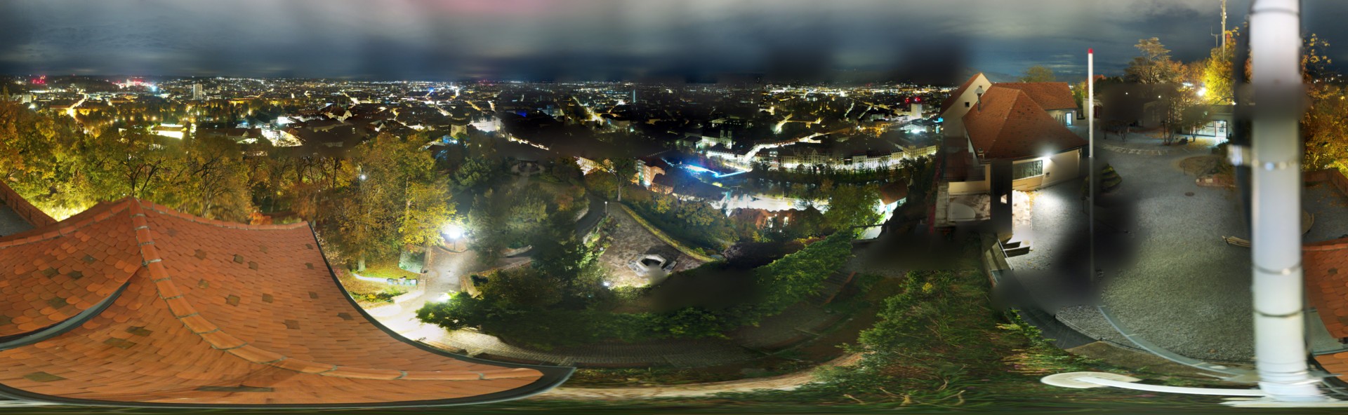 Archiv Foto Webcam Graz: Panorama vom Schlossberg