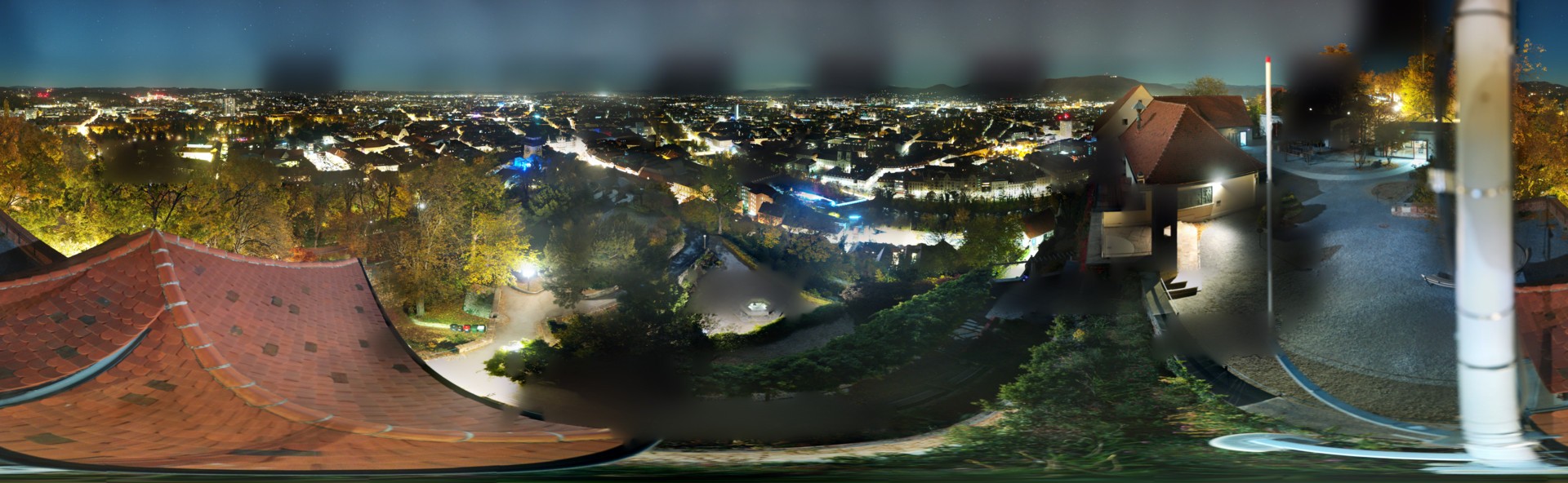 Archiv Foto Webcam Graz: Panorama vom Schlossberg