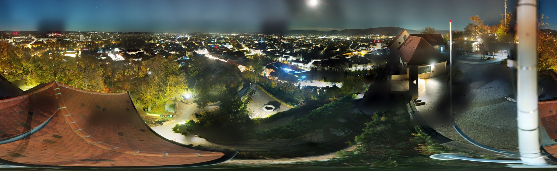 Archiv Foto Webcam Graz: Panorama vom Schlossberg