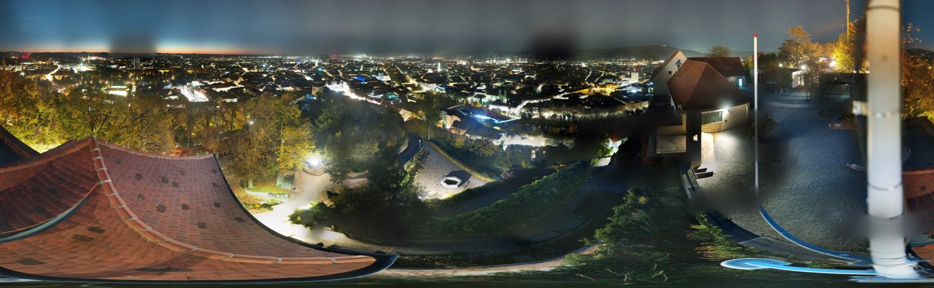 Archiv Foto Webcam Graz: Panorama vom Schlossberg