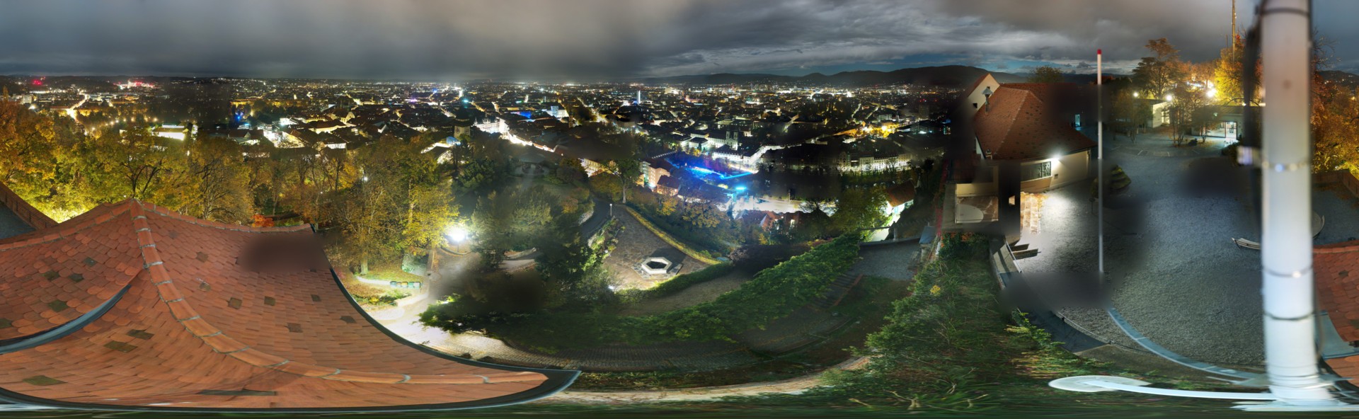 Archiv Foto Webcam Graz: Panorama vom Schlossberg