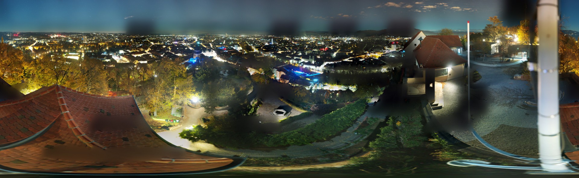 Archiv Foto Webcam Graz: Panorama vom Schlossberg