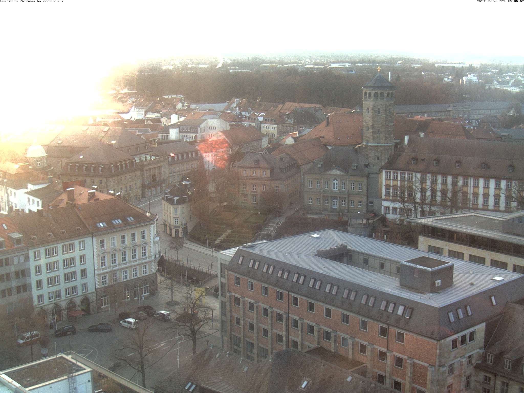 Archiv Foto Webcam Bayreuth: Blick vom Rathaus