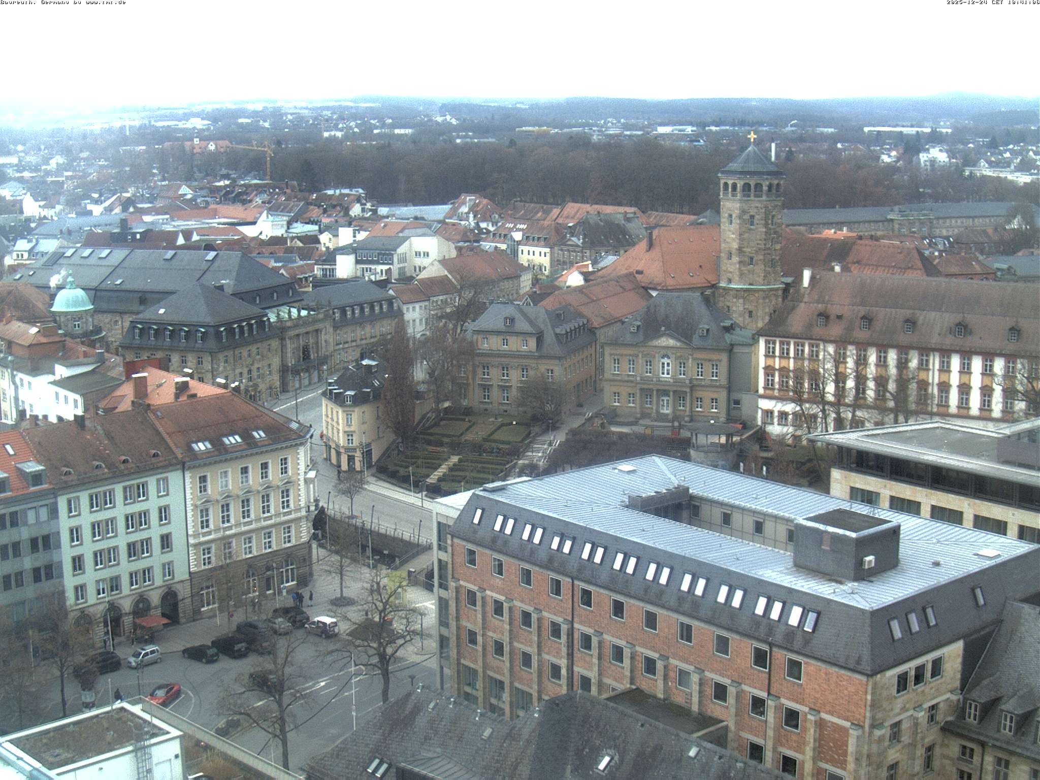 Archiv Foto Webcam Bayreuth: Blick vom Rathaus