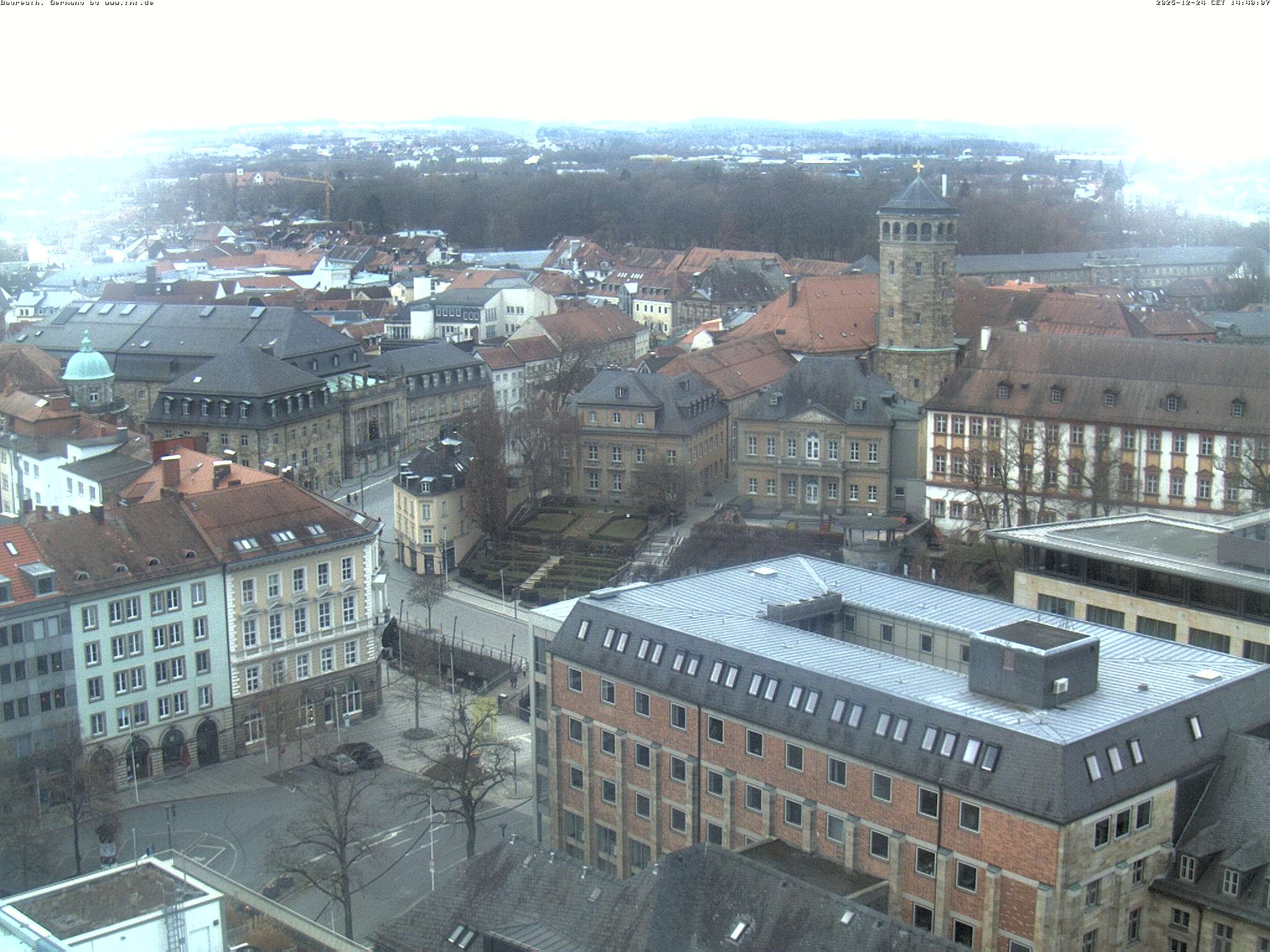 Archiv Foto Webcam Bayreuth: Blick vom Rathaus