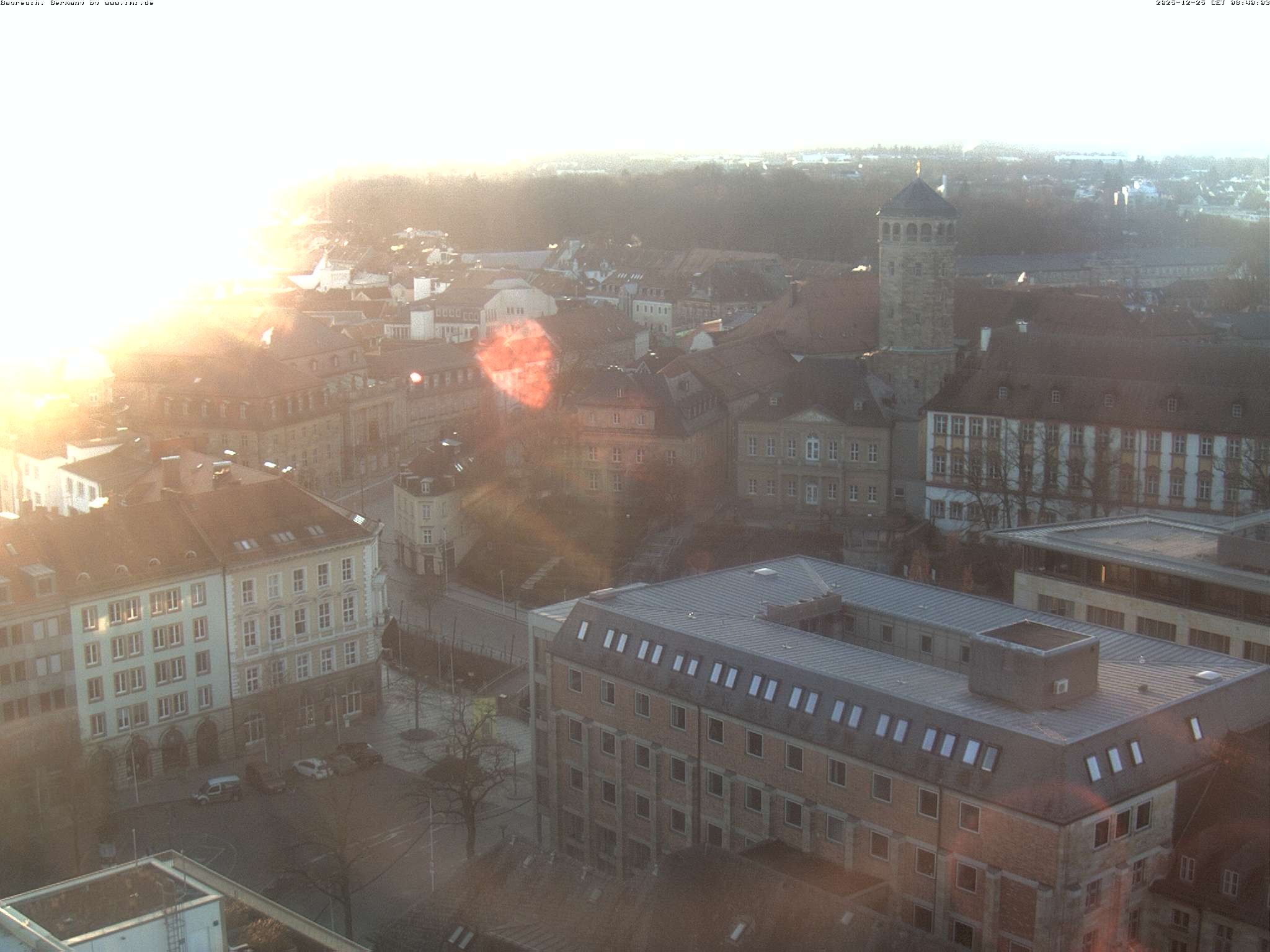 Archiv Foto Webcam Bayreuth: Blick vom Rathaus