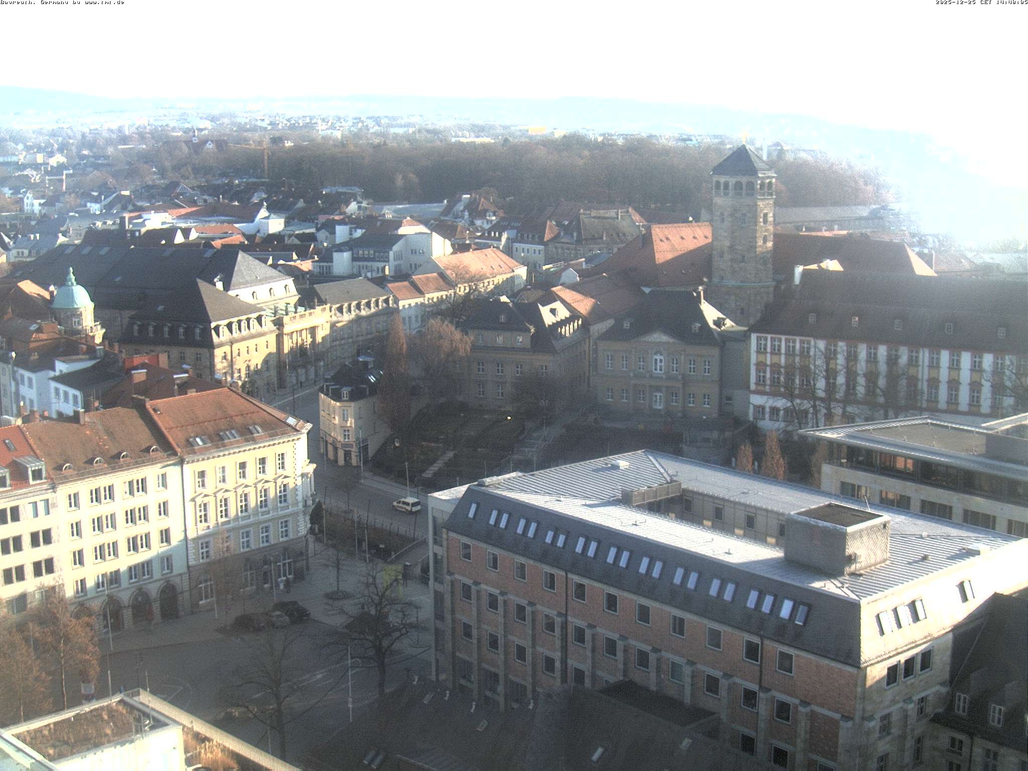 Archiv Foto Webcam Bayreuth: Blick vom Rathaus