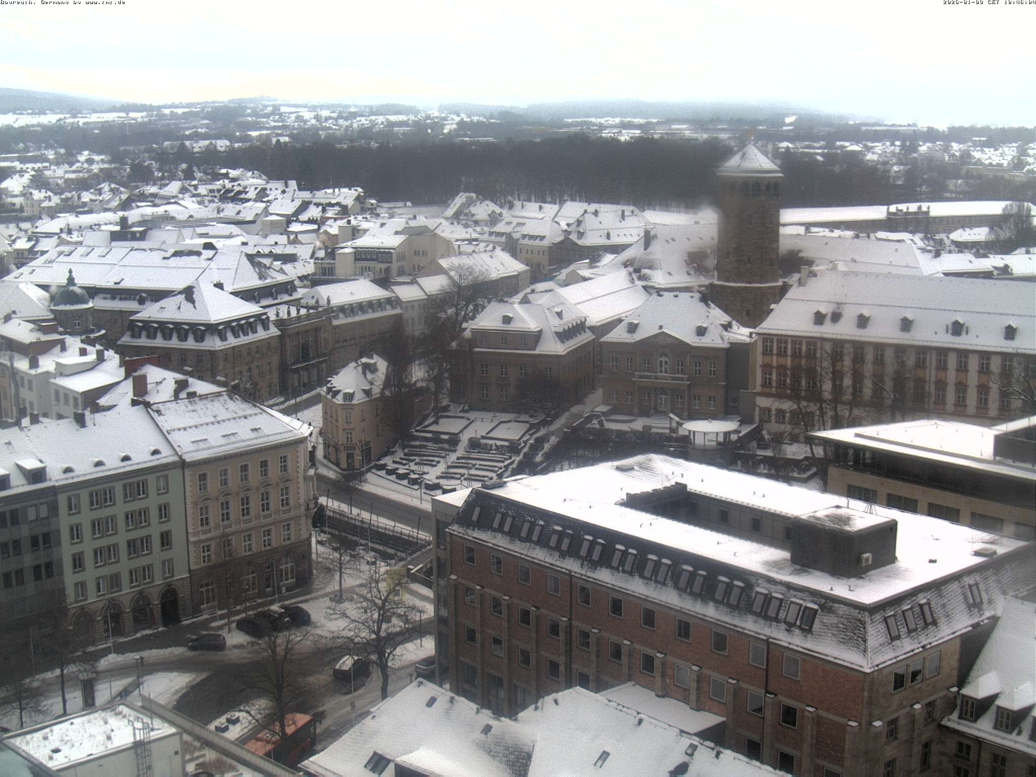 Archiv Foto Webcam Bayreuth: Blick vom Rathaus