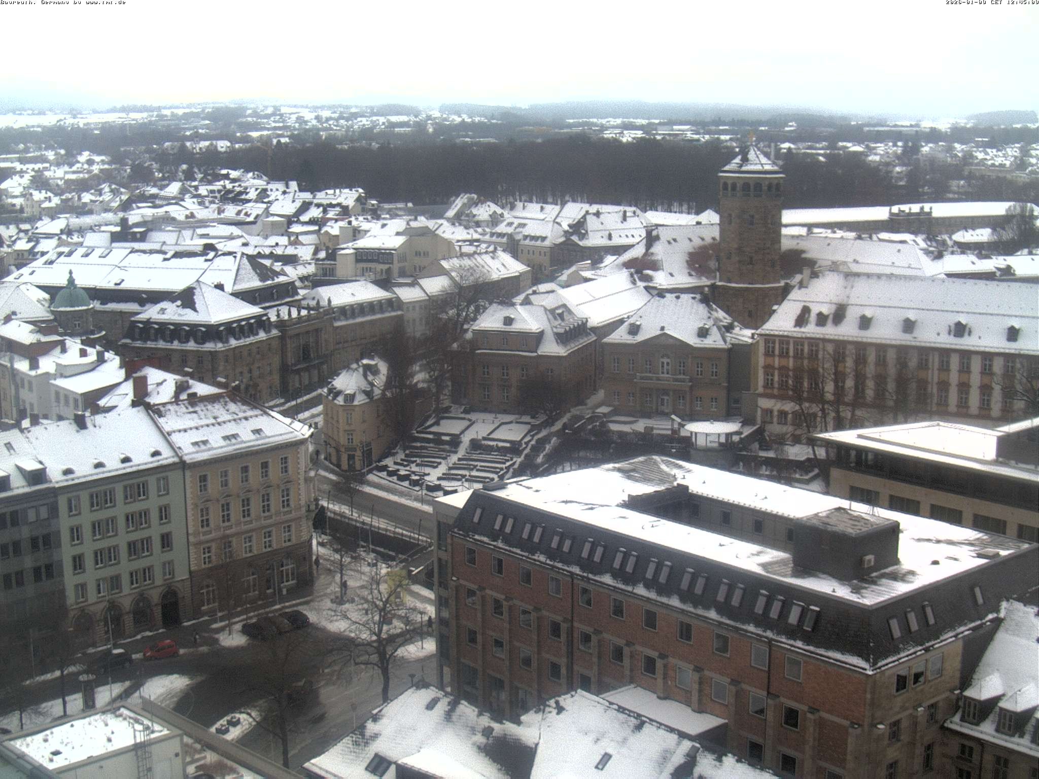 Archiv Foto Webcam Bayreuth: Blick vom Rathaus