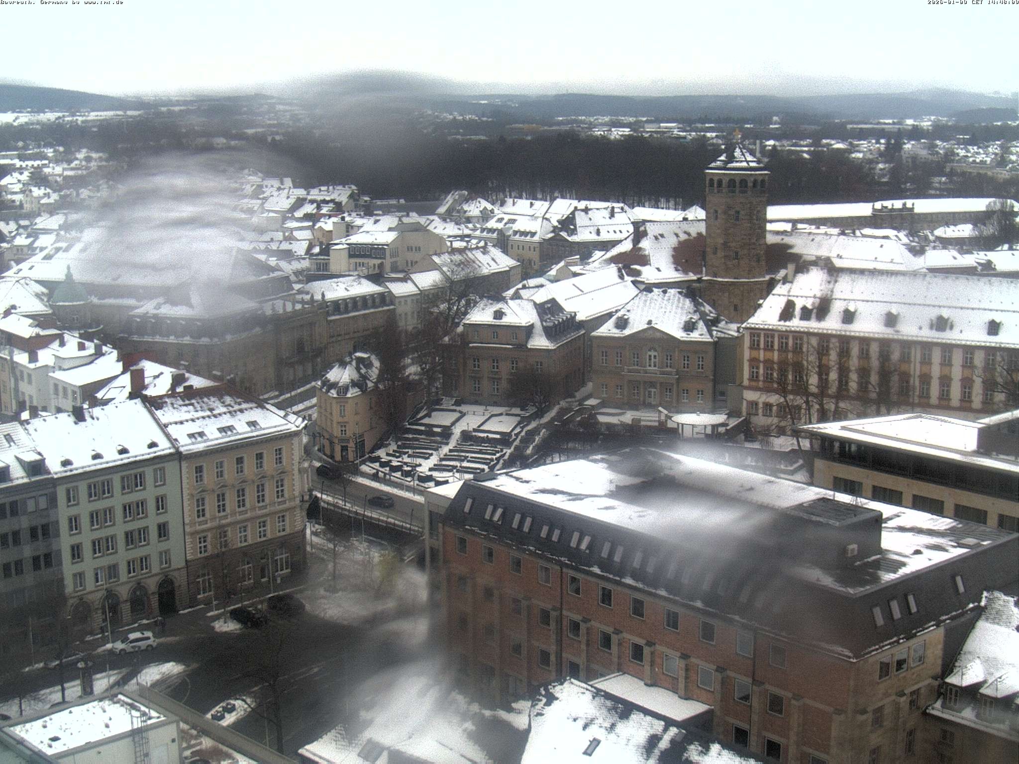 Archiv Foto Webcam Bayreuth: Blick vom Rathaus