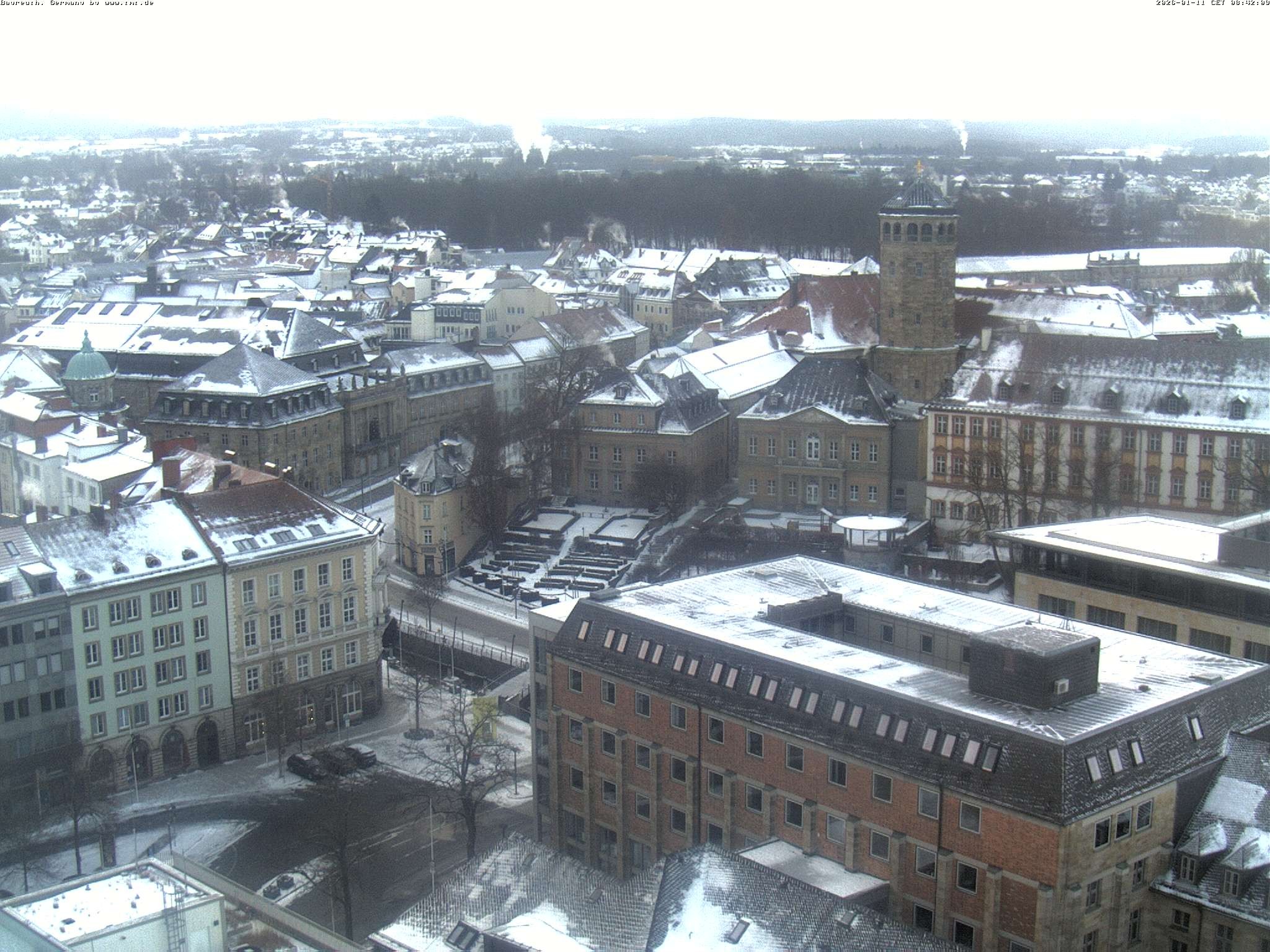 Archiv Foto Webcam Bayreuth: Blick vom Rathaus