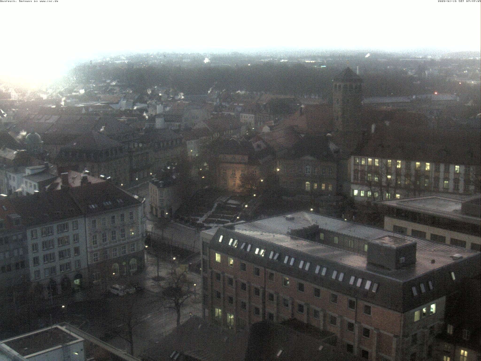 Archiv Foto Webcam Bayreuth: Blick vom Rathaus