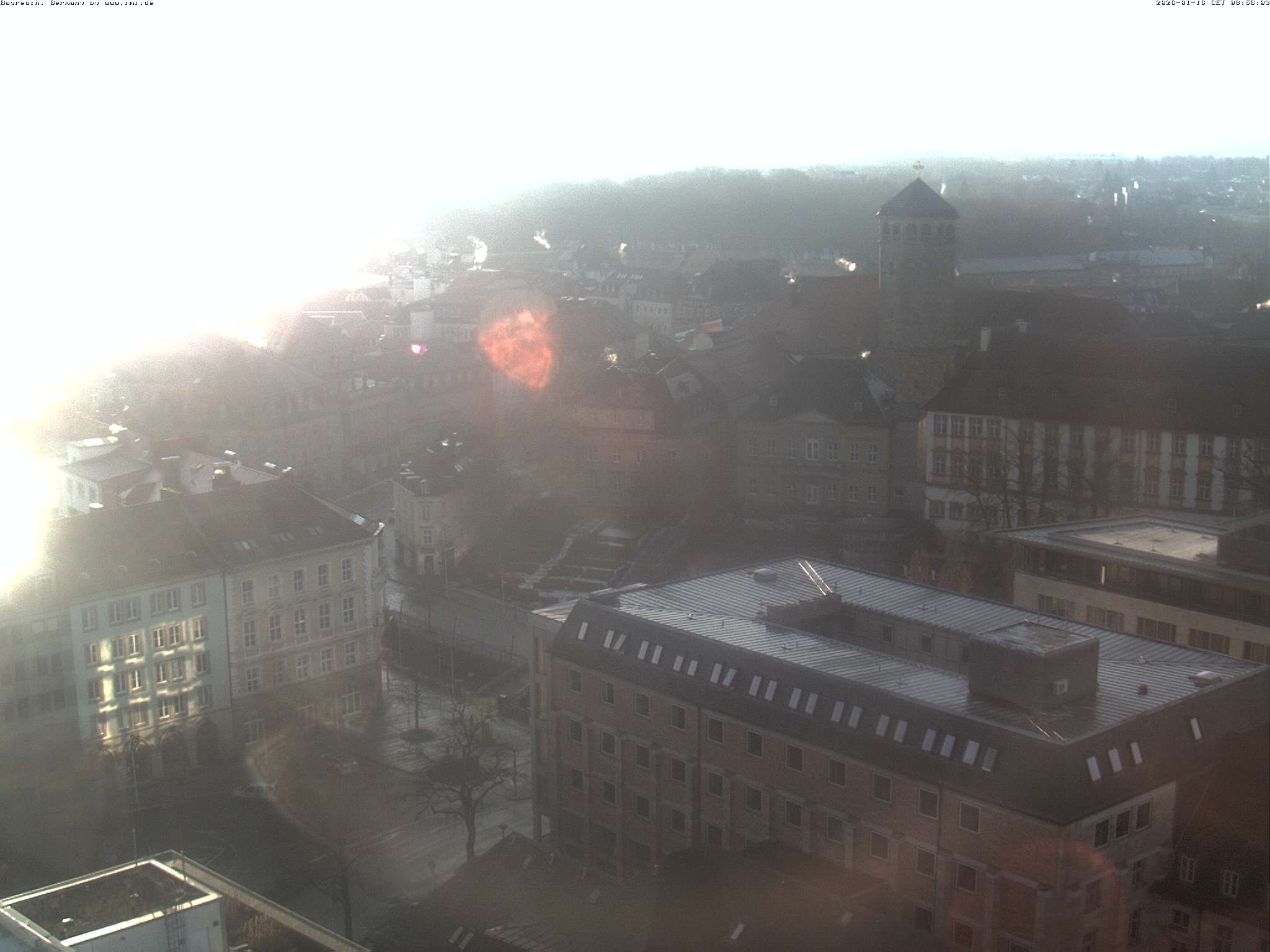 Archiv Foto Webcam Bayreuth: Blick vom Rathaus