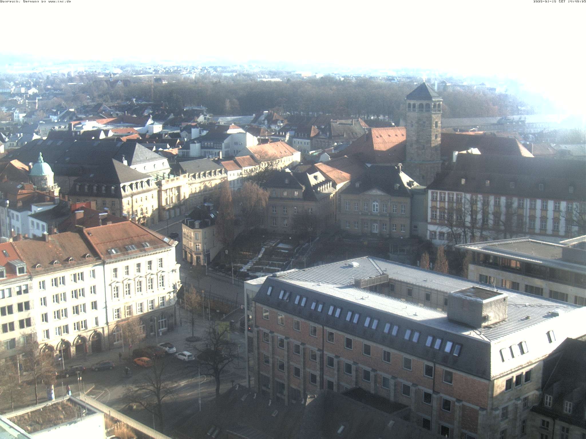 Archiv Foto Webcam Bayreuth: Blick vom Rathaus
