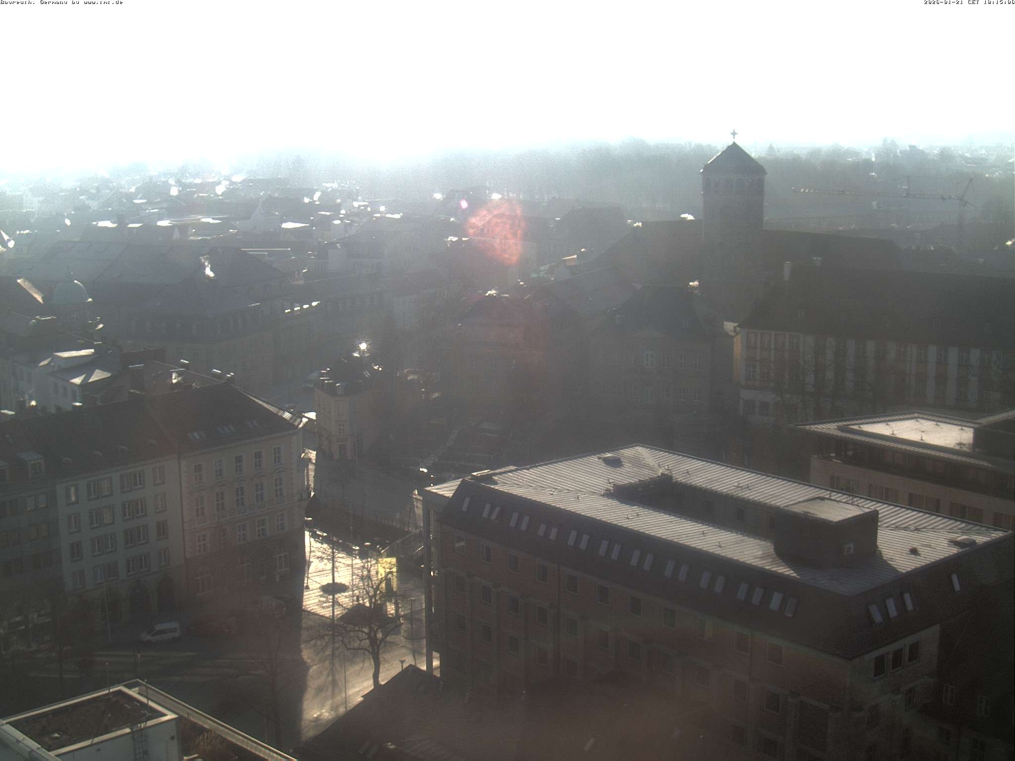 Archiv Foto Webcam Bayreuth: Blick vom Rathaus