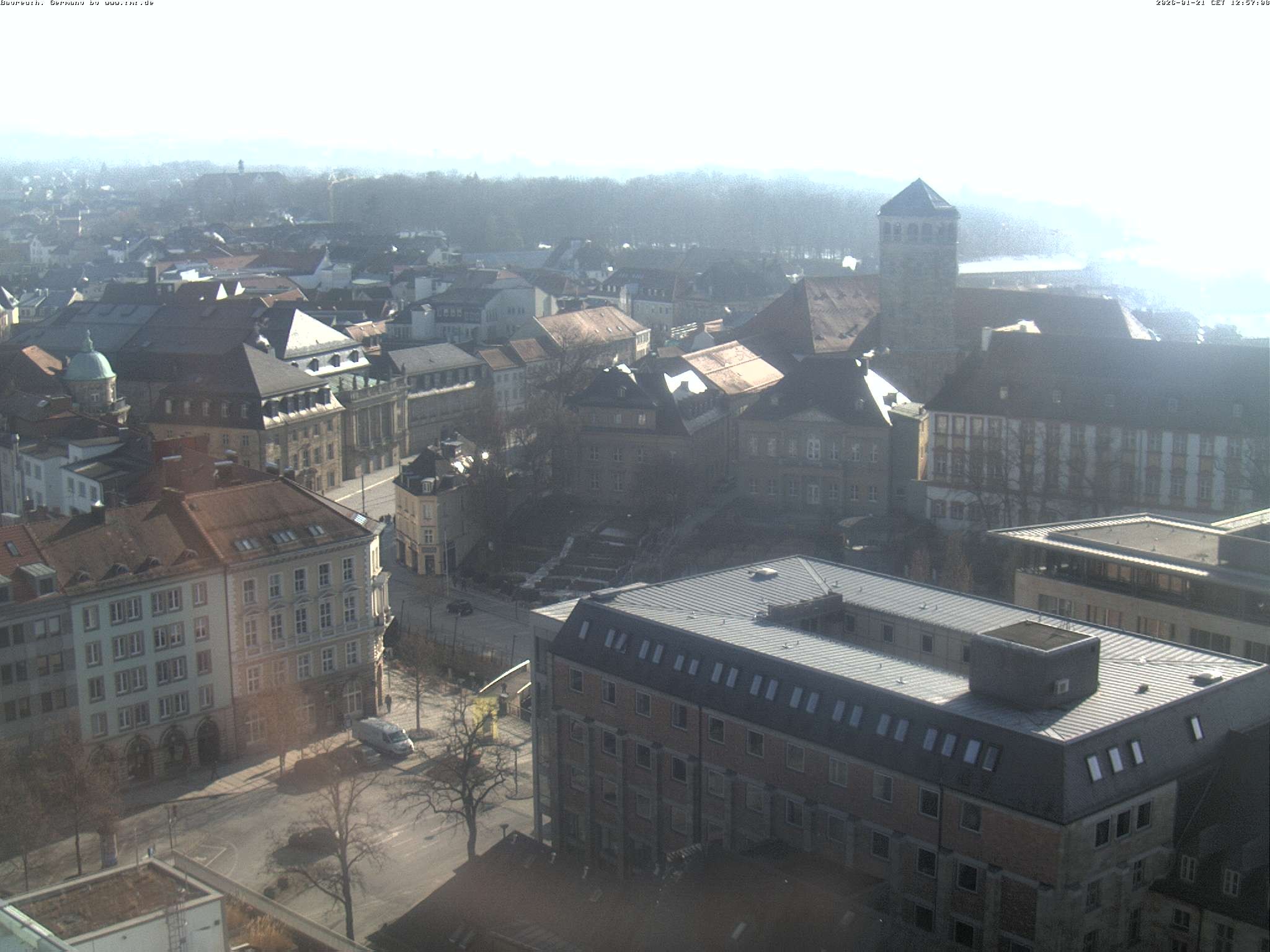 Archiv Foto Webcam Bayreuth: Blick vom Rathaus