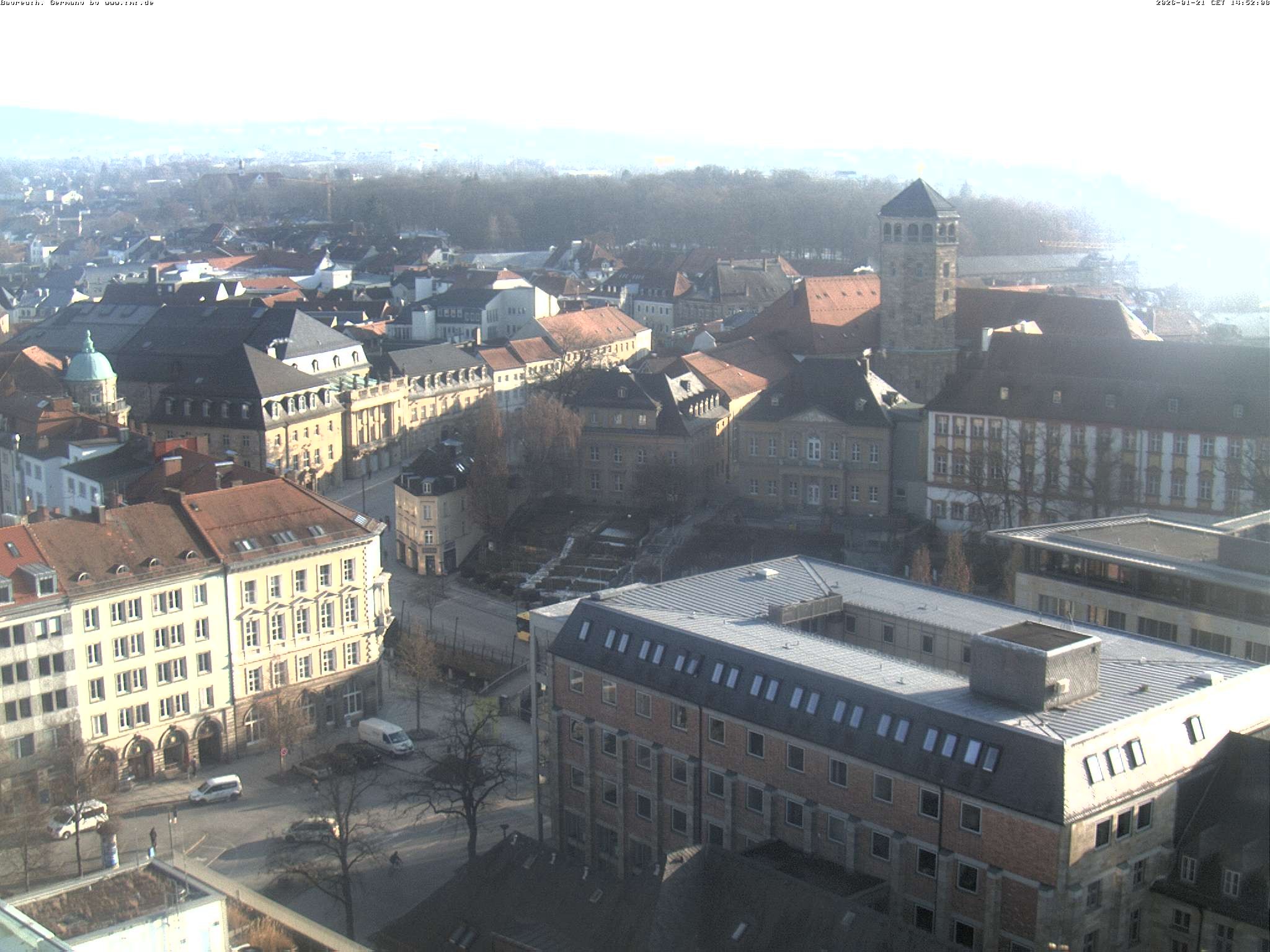 Archiv Foto Webcam Bayreuth: Blick vom Rathaus