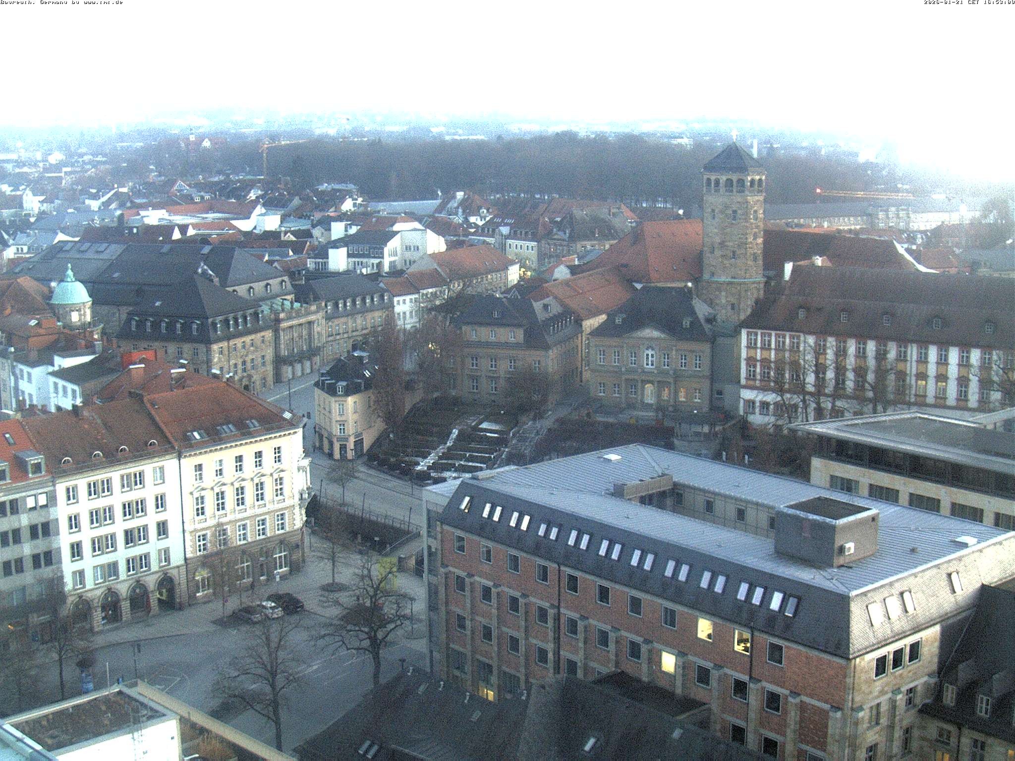 Archiv Foto Webcam Bayreuth: Blick vom Rathaus