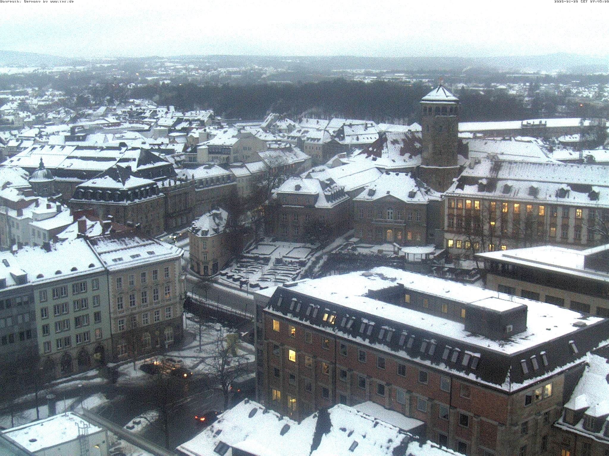 Archiv Foto Webcam Bayreuth: Blick vom Rathaus