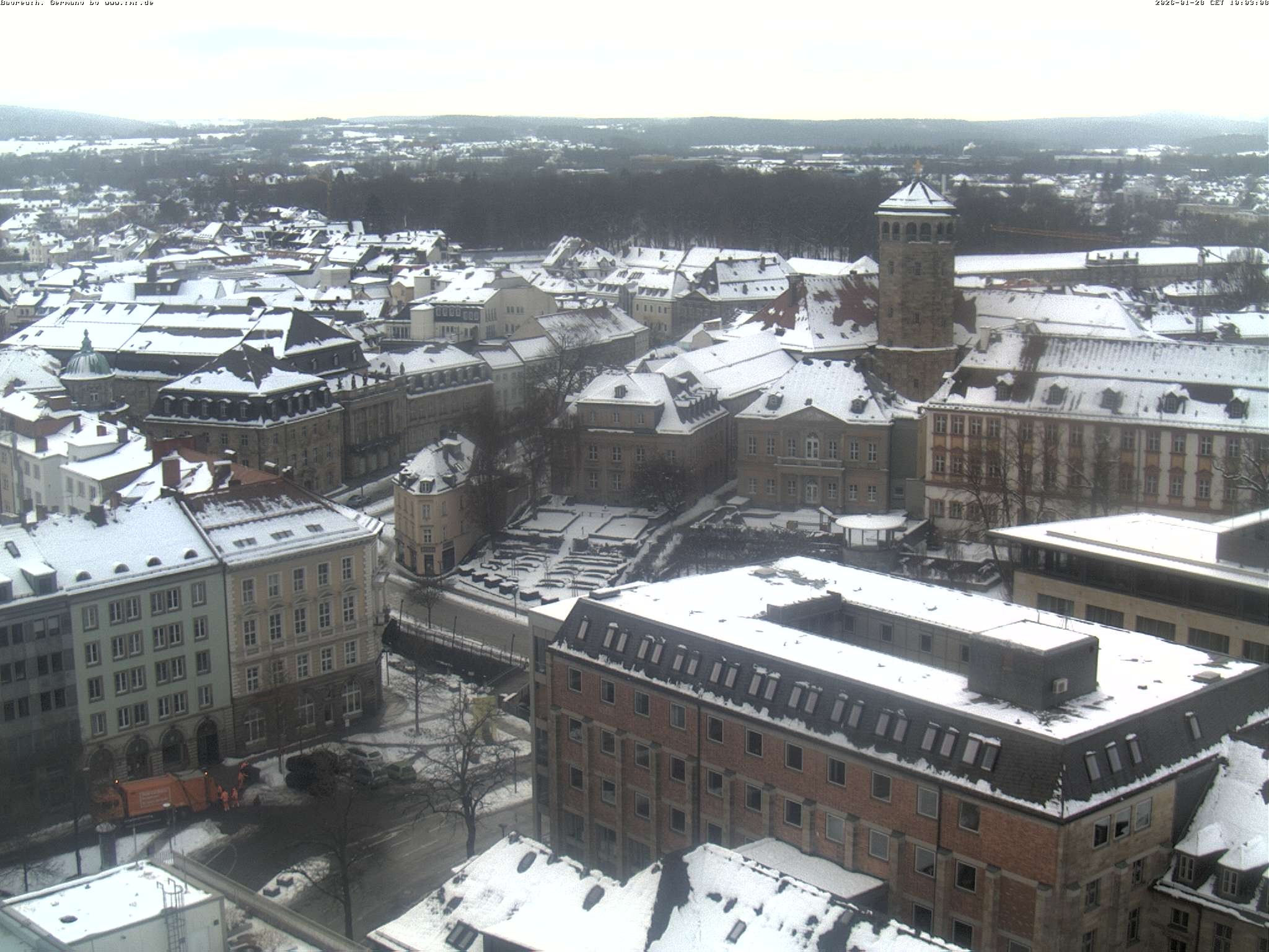 Archiv Foto Webcam Bayreuth: Blick vom Rathaus