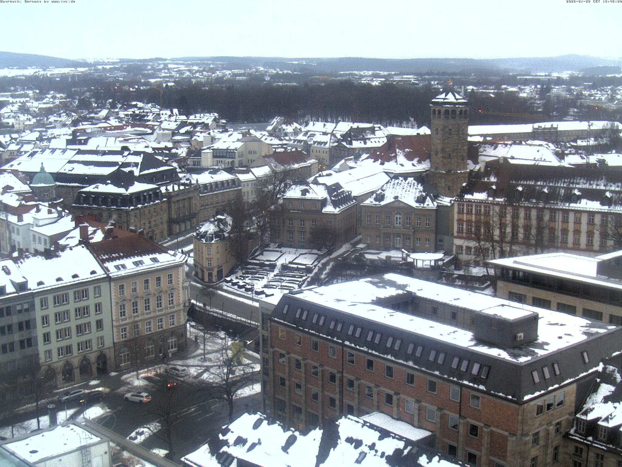 Archiv Foto Webcam Bayreuth: Blick vom Rathaus