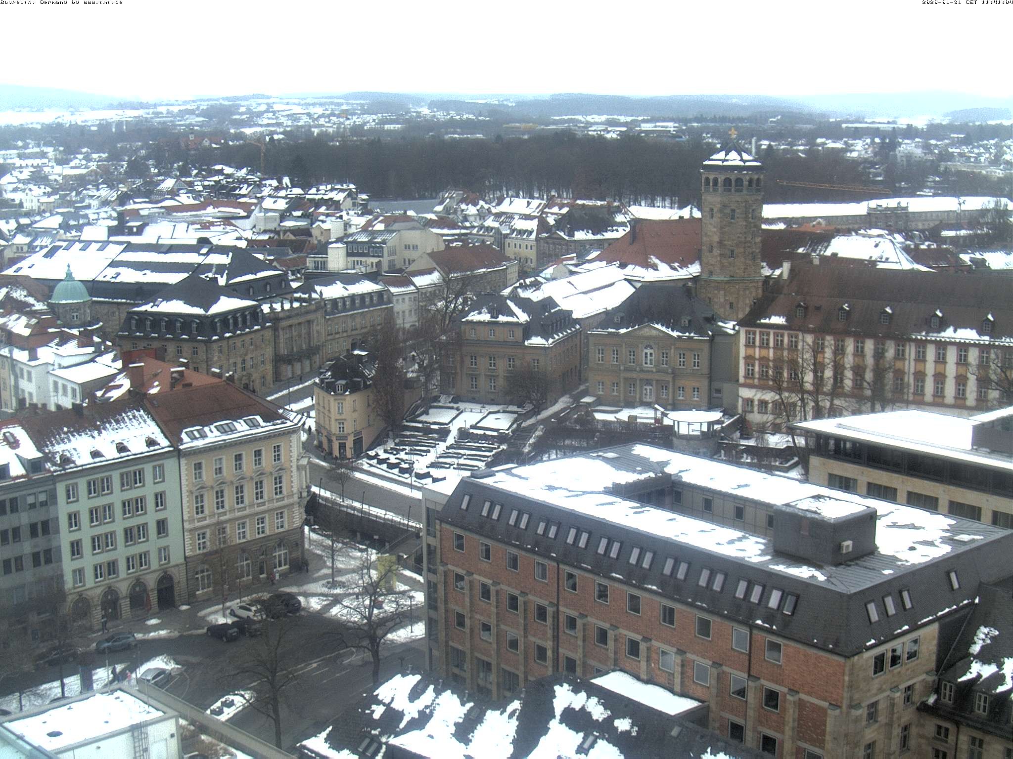 Archiv Foto Webcam Bayreuth: Blick vom Rathaus