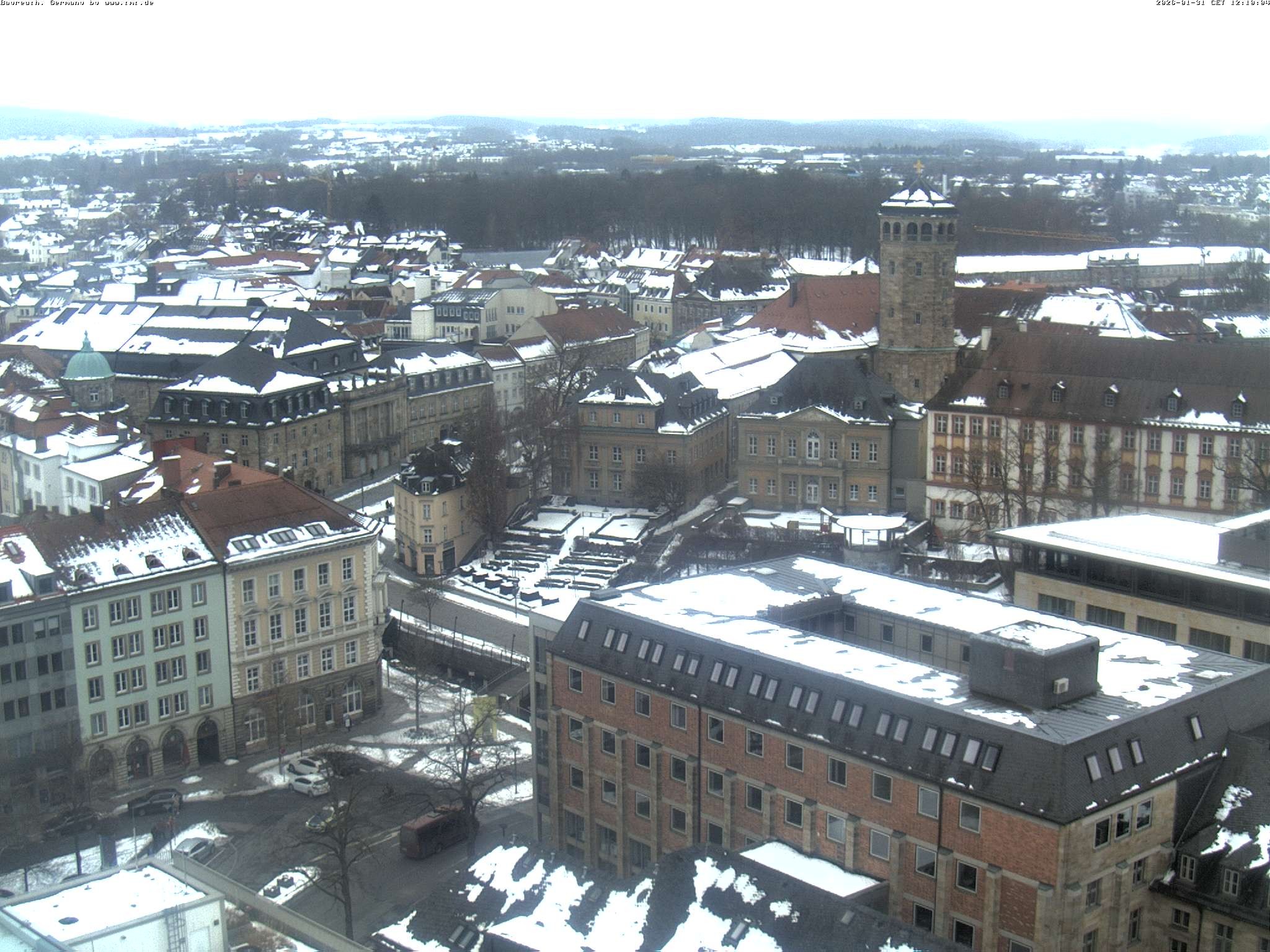 Archiv Foto Webcam Bayreuth: Blick vom Rathaus