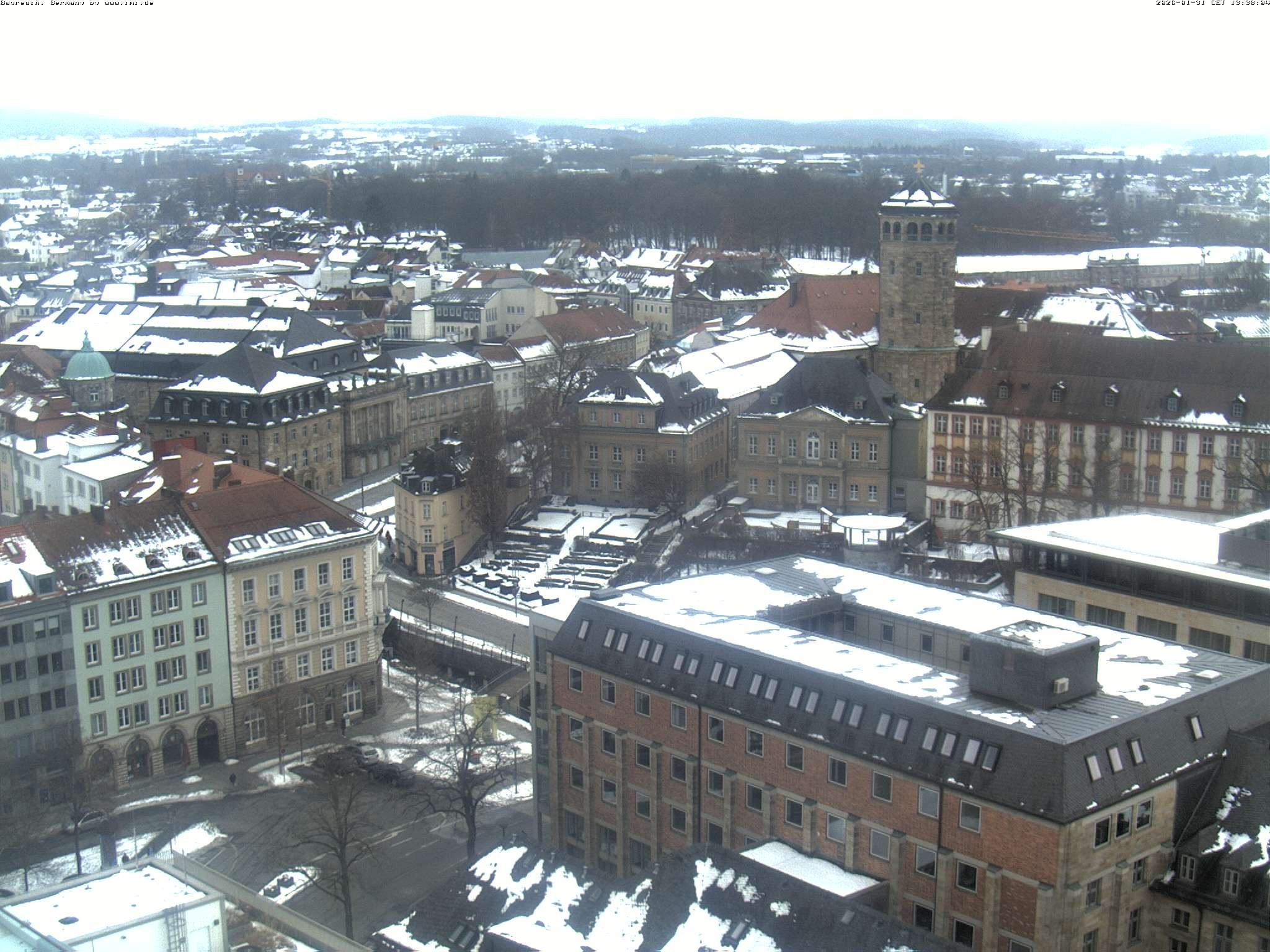 Archiv Foto Webcam Bayreuth: Blick vom Rathaus