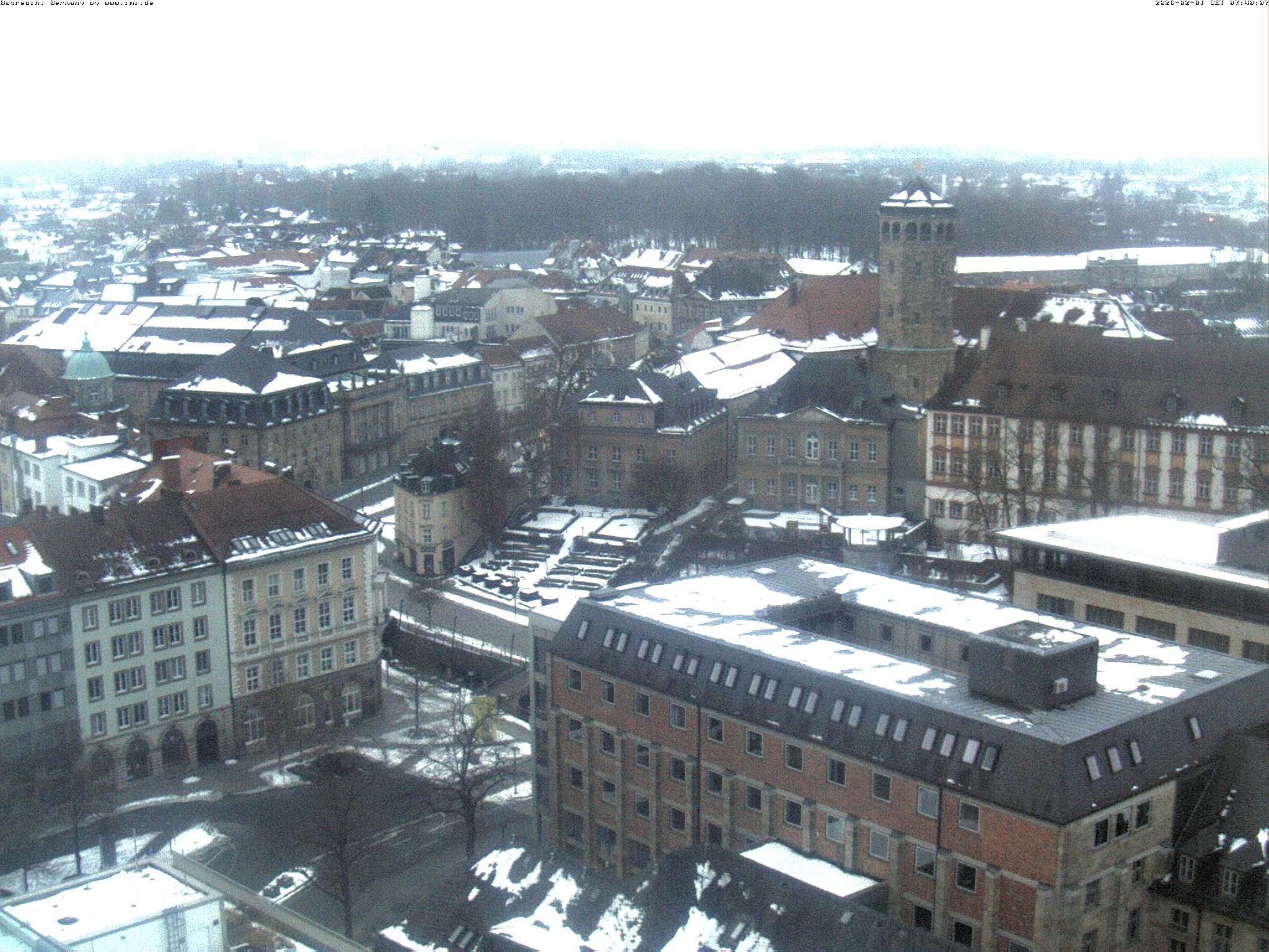 Archiv Foto Webcam Bayreuth: Blick vom Rathaus