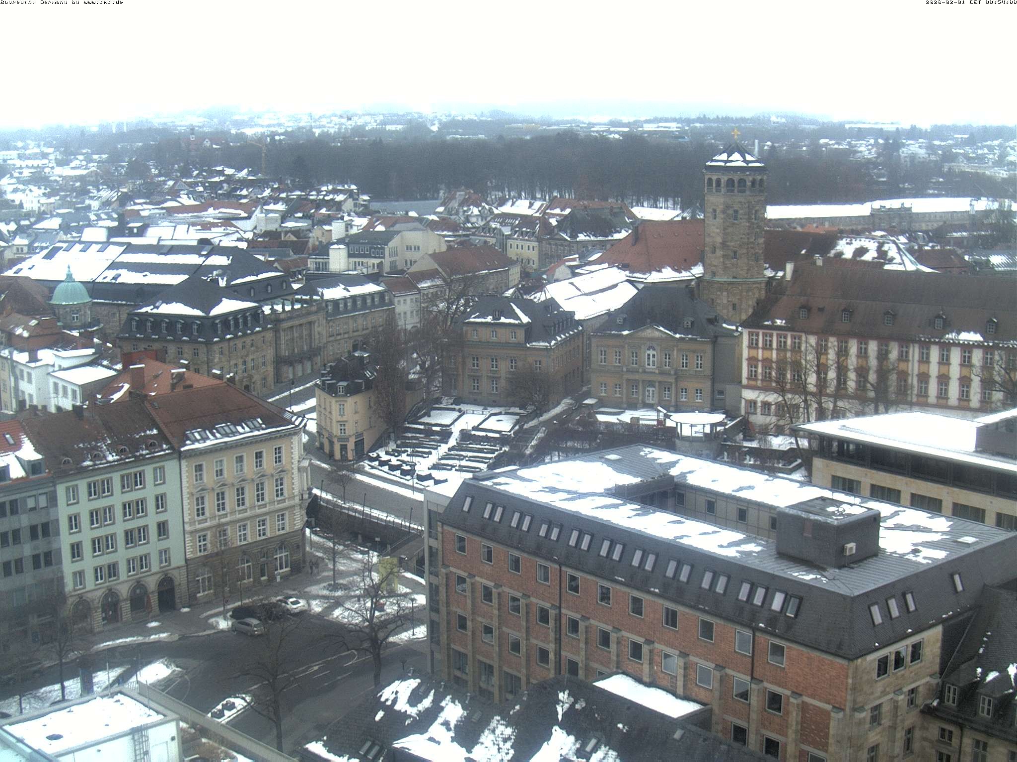 Archiv Foto Webcam Bayreuth: Blick vom Rathaus