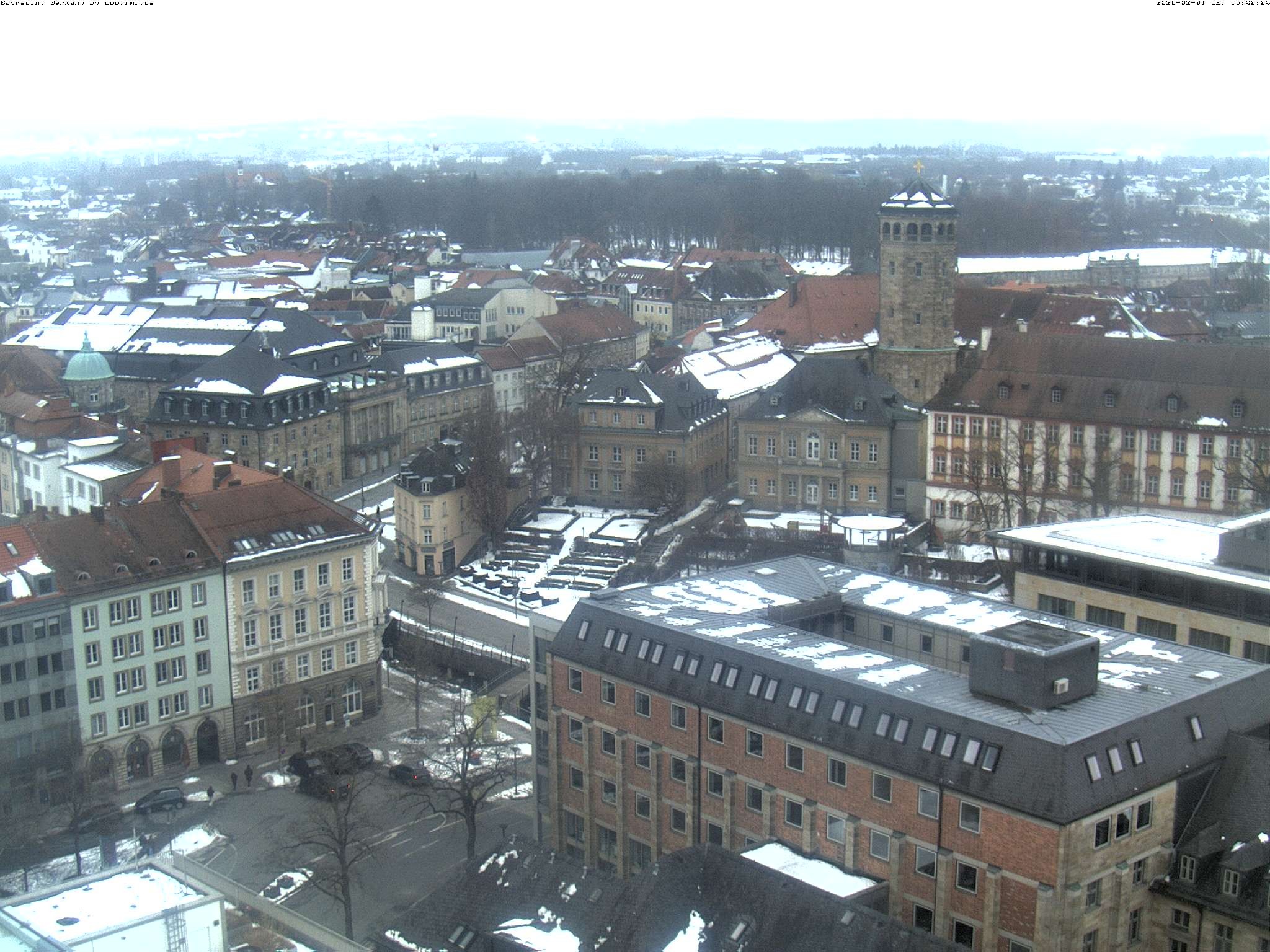 Archiv Foto Webcam Bayreuth: Blick vom Rathaus