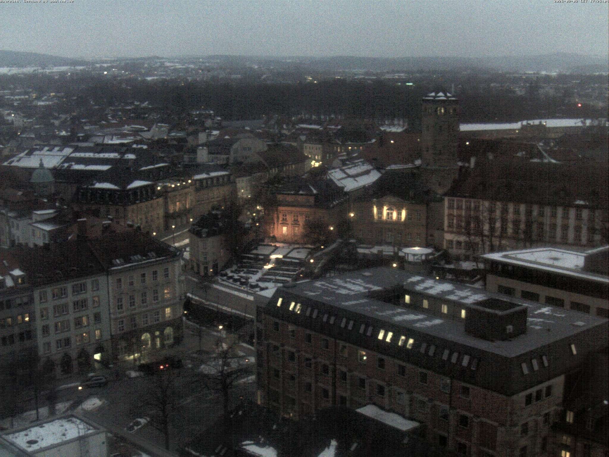 Archiv Foto Webcam Bayreuth: Blick vom Rathaus