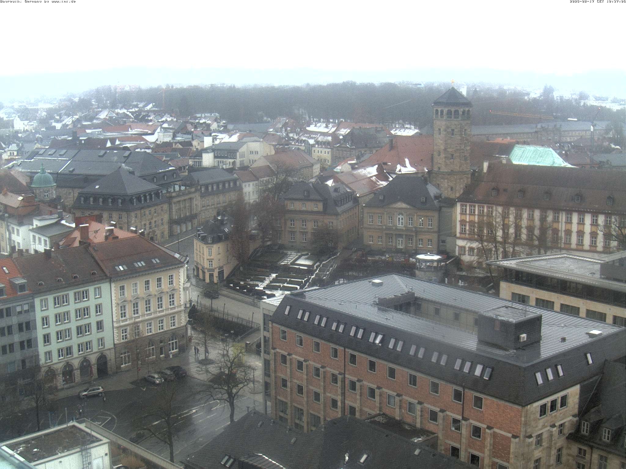 Archiv Foto Webcam Bayreuth: Blick vom Rathaus