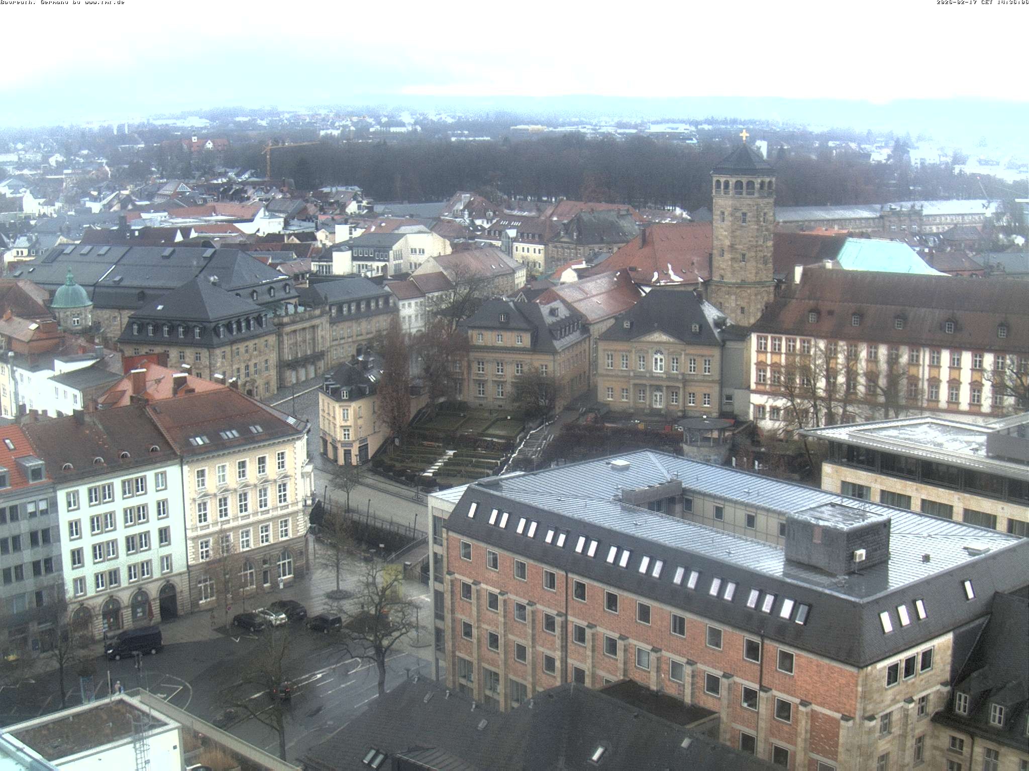 Archiv Foto Webcam Bayreuth: Blick vom Rathaus