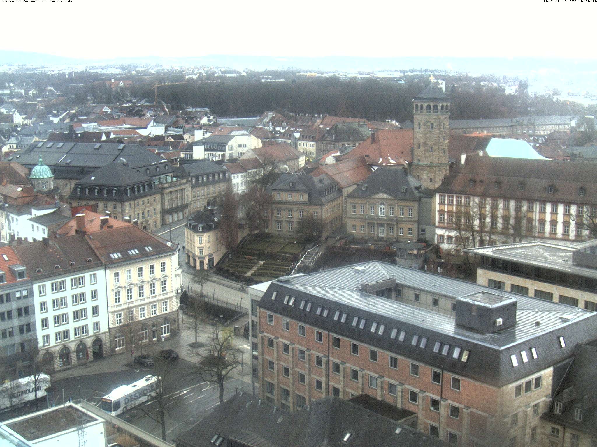 Archiv Foto Webcam Bayreuth: Blick vom Rathaus