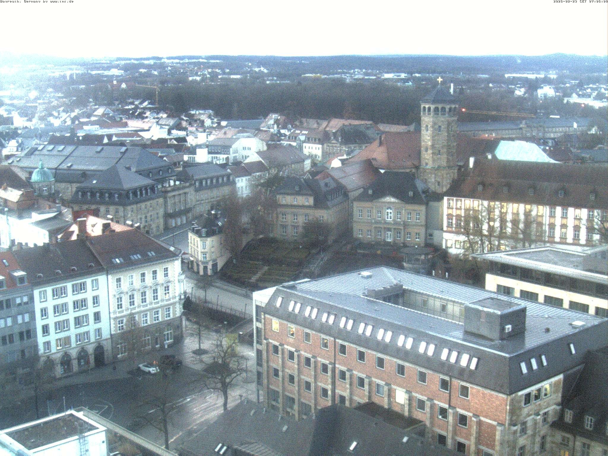 Archiv Foto Webcam Bayreuth: Blick vom Rathaus