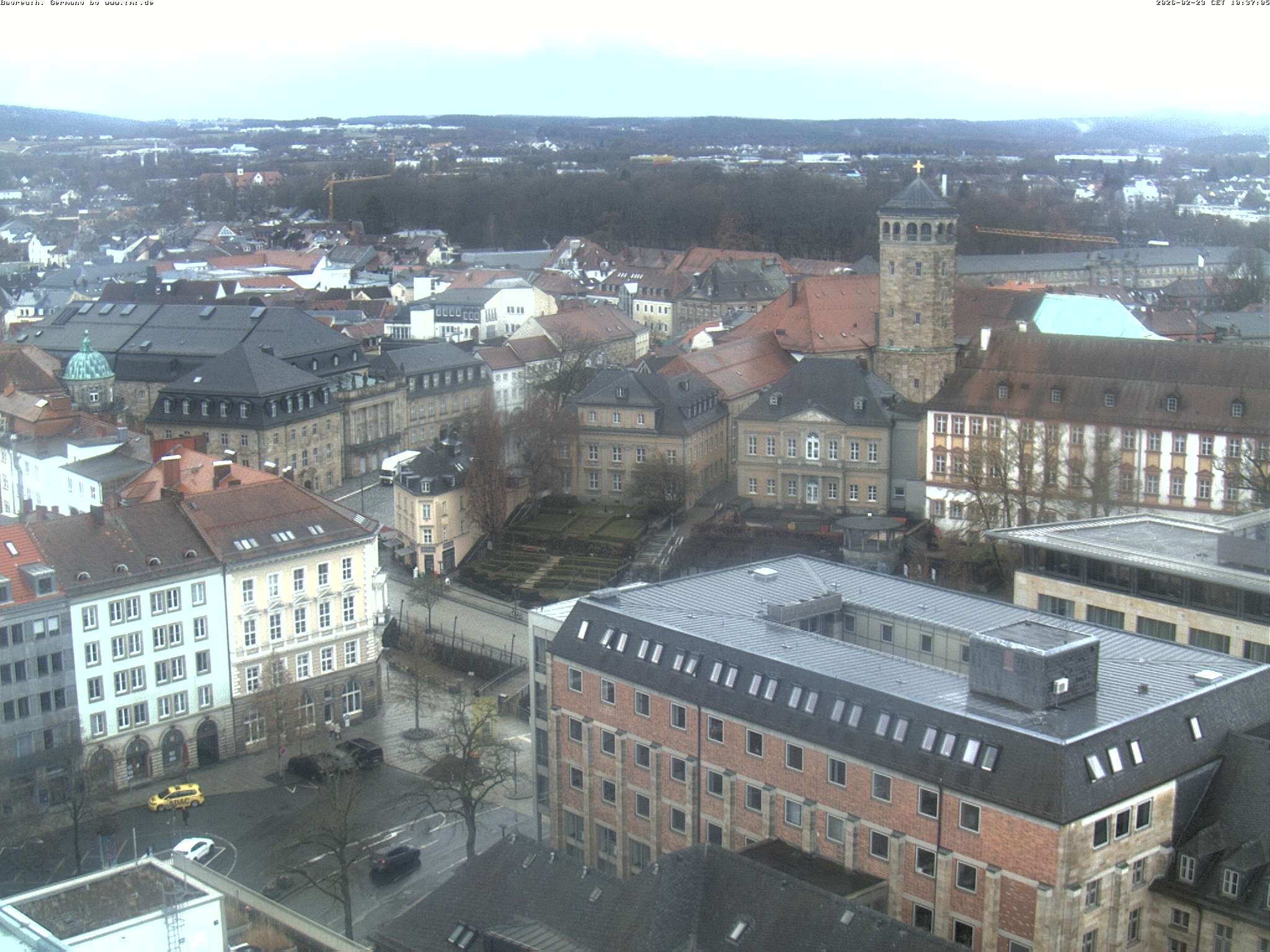 Archiv Foto Webcam Bayreuth: Blick vom Rathaus
