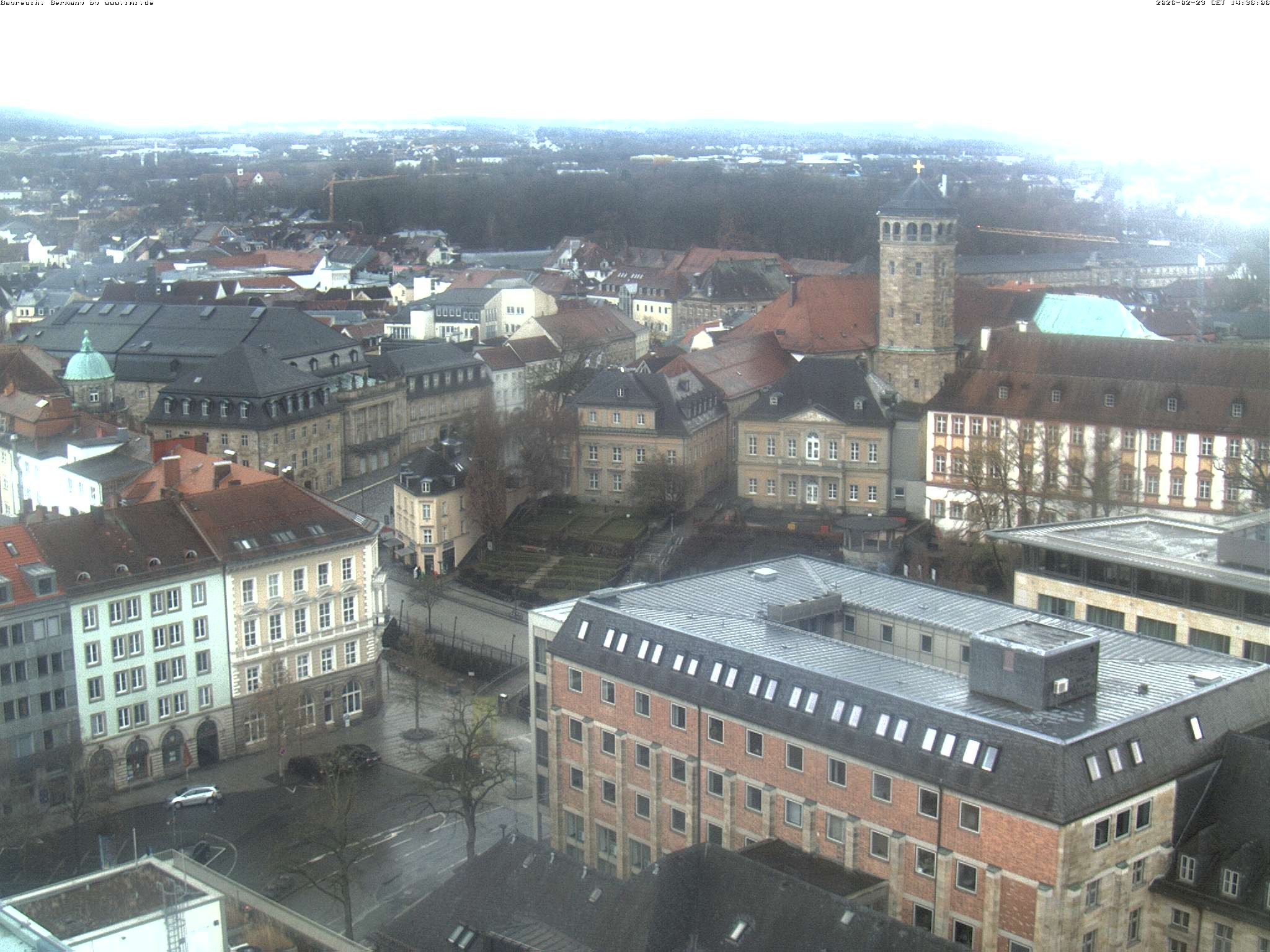 Archiv Foto Webcam Bayreuth: Blick vom Rathaus