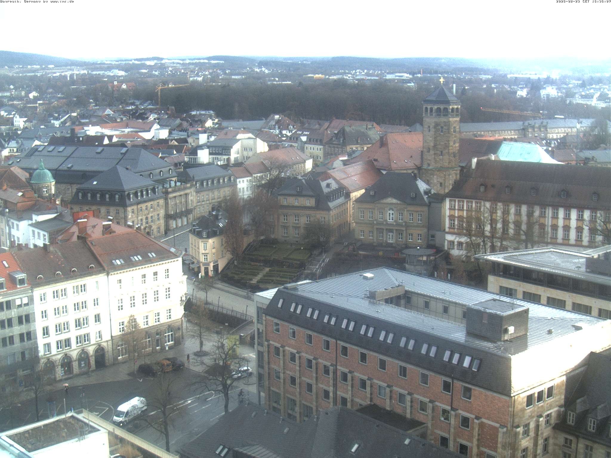 Archiv Foto Webcam Bayreuth: Blick vom Rathaus