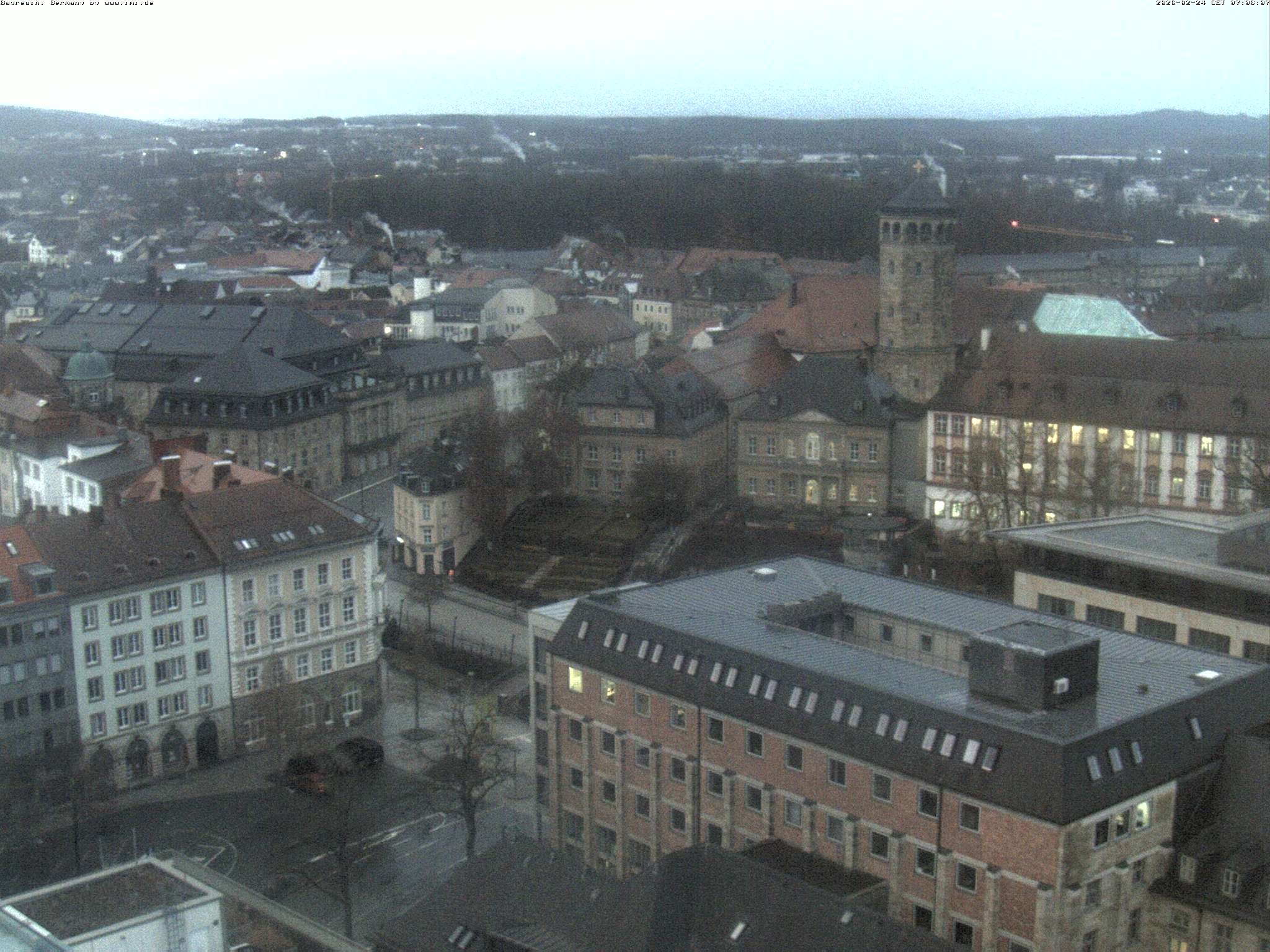 Archiv Foto Webcam Bayreuth: Blick vom Rathaus
