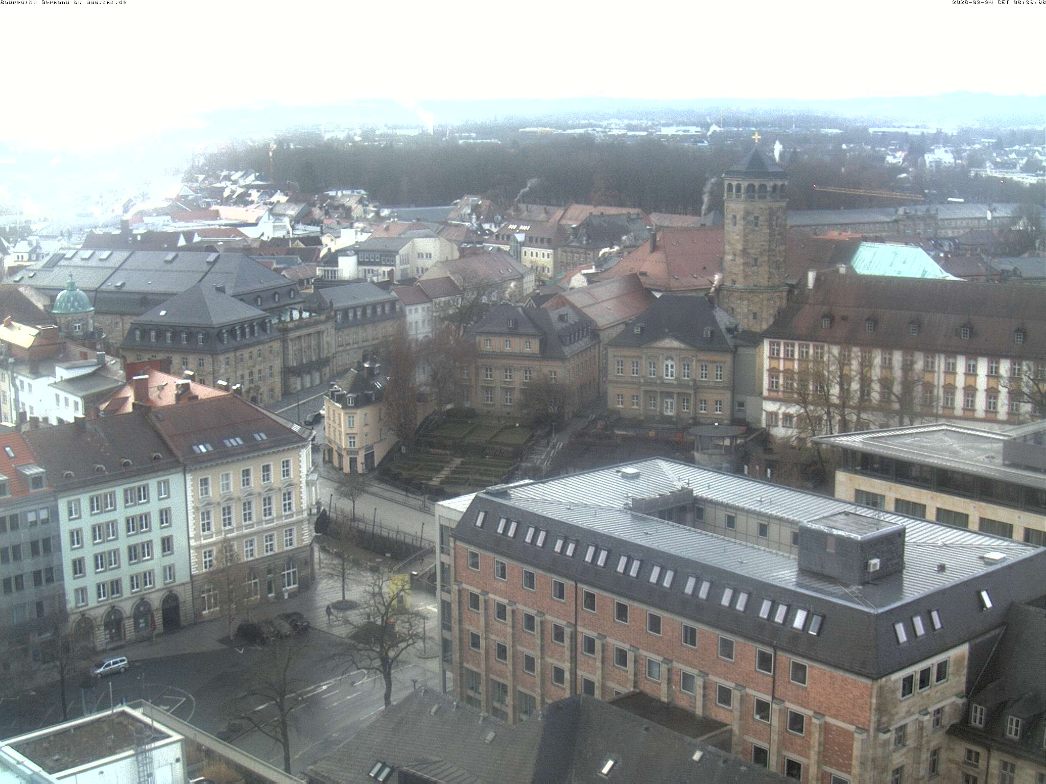 Archiv Foto Webcam Bayreuth: Blick vom Rathaus
