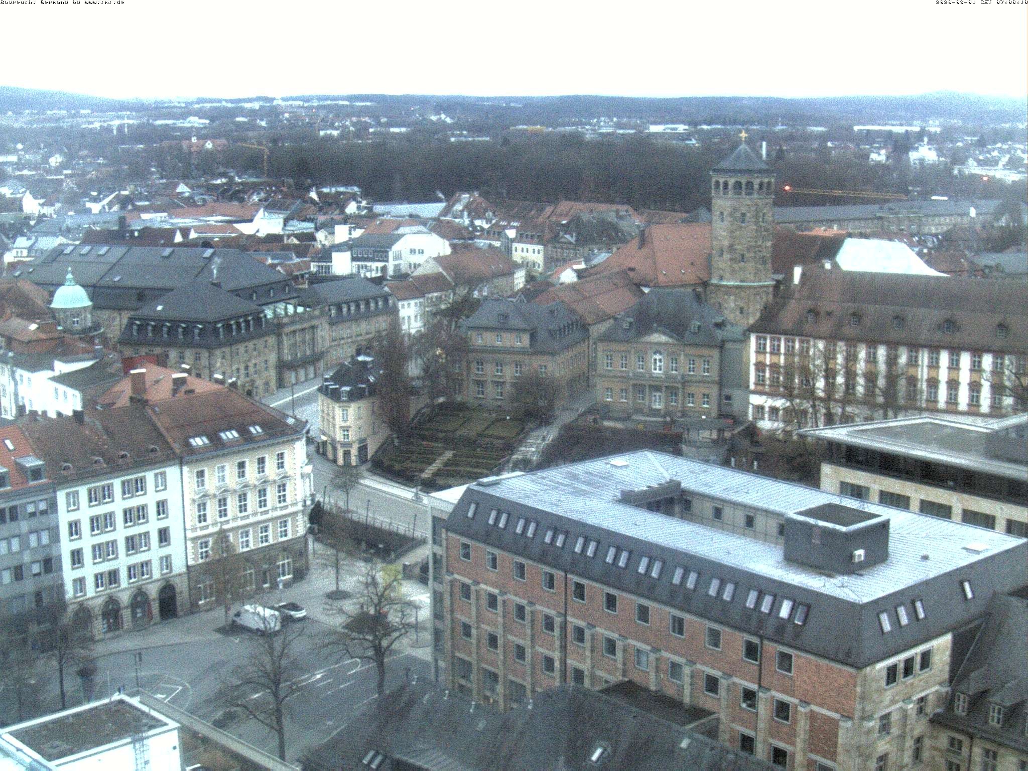Archiv Foto Webcam Bayreuth: Blick vom Rathaus